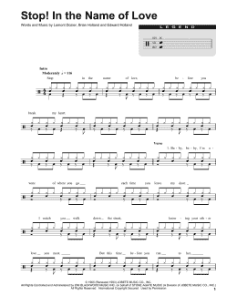 page one of Stop! In The Name Of Love (Drums Transcription)