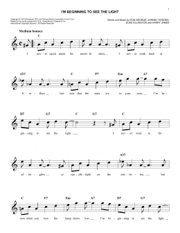 page one of I'm Beginning To See The Light (Easy Lead Sheet / Fake Book)