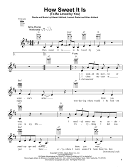 page one of How Sweet It Is (To Be Loved By You) (Ukulele)