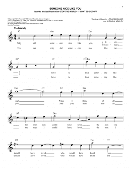page one of Someone Nice Like You (Easy Lead Sheet / Fake Book)