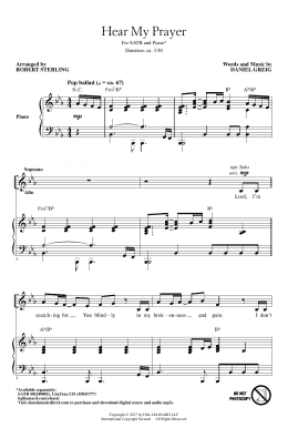 page one of Hear My Prayer (SATB Choir)