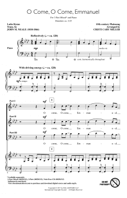 page one of O Come, O Come Emmanuel (3-Part Mixed Choir)