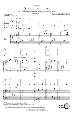 page one of Scarborough Fair (2-Part Choir)