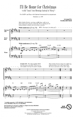 page one of I'll Be Home For Christmas (SATB Choir)