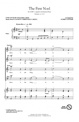 page one of The First Noel (SATB Choir)