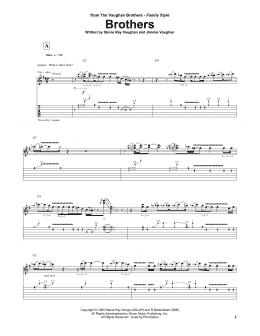 page one of Brothers (Guitar Tab)