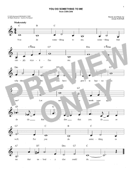 page one of You Do Something To Me (Easy Lead Sheet / Fake Book)