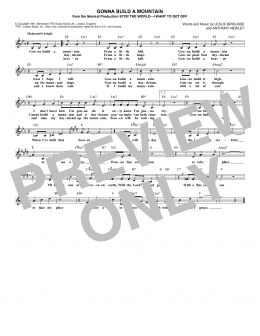 page one of Gonna Build A Mountain (Lead Sheet / Fake Book)