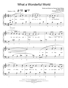 page one of What A Wonderful World (Educational Piano)