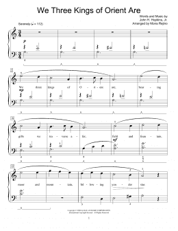 page one of We Three Kings Of Orient Are (Educational Piano)