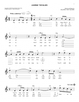 page one of Learnin' The Blues (Easy Lead Sheet / Fake Book)