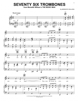 page one of Seventy Six Trombones (Piano, Vocal & Guitar Chords (Right-Hand Melody))