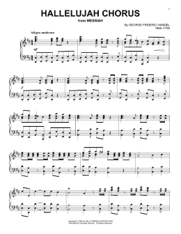 page one of Hallelujah Chorus (Piano Solo)