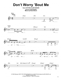 page one of Don't Worry 'Bout Me (Pro Vocal)