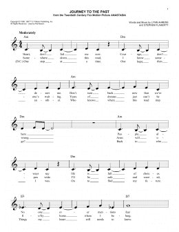 page one of Journey To The Past (Easy Lead Sheet / Fake Book)