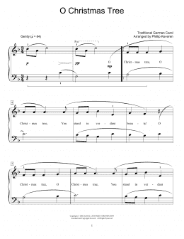 page one of O Christmas Tree (Educational Piano)