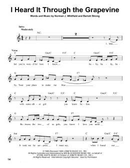 page one of I Heard It Through The Grapevine (Pro Vocal)