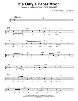 page one of It's Only A Paper Moon (Pro Vocal)