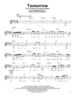 page one of Tomorrow (Pro Vocal)