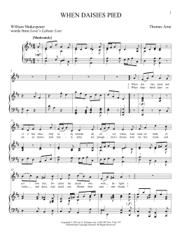 page one of When Daisies Pied (Piano & Vocal)