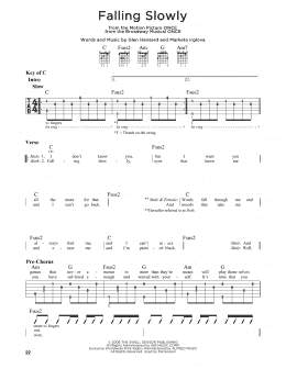 page one of Falling Slowly (from Once) (Guitar Cheat Sheet)