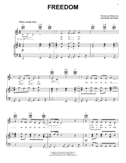 page one of Freedom (Piano, Vocal & Guitar Chords (Right-Hand Melody))