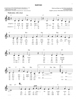 page one of Sukiyaki (Easy Lead Sheet / Fake Book)