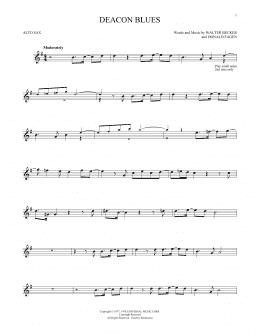 page one of Deacon Blues (Alto Sax Solo)