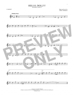 page one of Hello, Dolly! (Clarinet Solo)