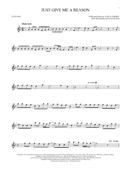 page one of Just Give Me A Reason (Alto Sax Solo)