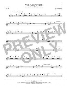 page one of The Godfather (Love Theme) (Flute Solo)