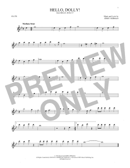 page one of Hello, Dolly! (Flute Solo)