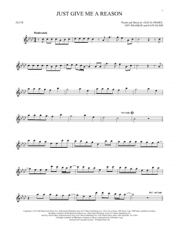 page one of Just Give Me A Reason (Flute Solo)