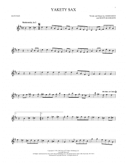 page one of Yakety Sax (Alto Sax Solo)