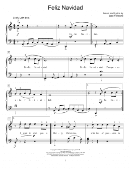 page one of Feliz Navidad (Educational Piano)