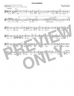 page one of Feliz Navidad (Lead Sheet / Fake Book)