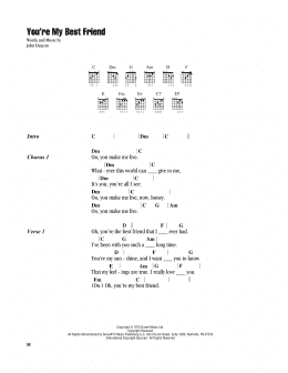 page one of You're My Best Friend (Guitar Chords/Lyrics)