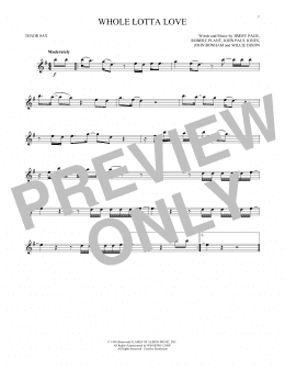 page one of Whole Lotta Love (Tenor Sax Solo)