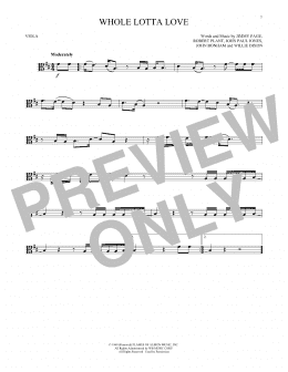 page one of Whole Lotta Love (Viola Solo)