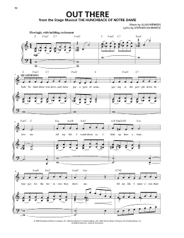 page one of Out There (from The Hunchback Of Notre Dame: A New Musical) (Piano & Vocal)