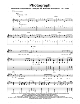 page one of Photograph (Guitar Tab (Single Guitar))