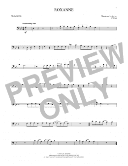 page one of Roxanne (Trombone Solo)