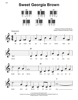 page one of Sweet Georgia Brown (Super Easy Piano)