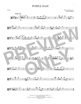 page one of Purple Haze (Viola Solo)