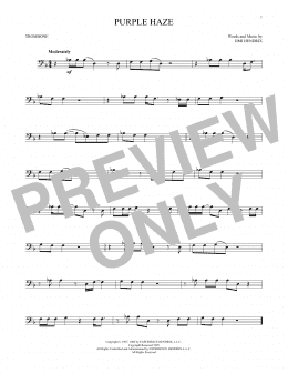 page one of Purple Haze (Trombone Solo)