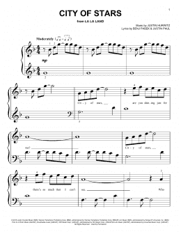 City of Stars (from La La Land) sheet music for violin solo (PDF)