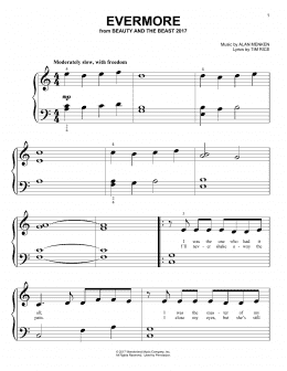 page one of Evermore (from Beauty And The Beast) (Big Note Piano)