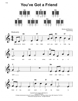 page one of You've Got A Friend (Super Easy Piano)