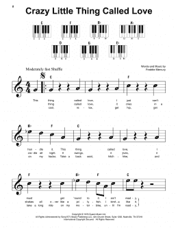 page one of Crazy Little Thing Called Love (Super Easy Piano)