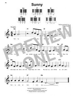 page one of Sunny (Super Easy Piano)